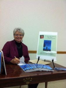 Signing books after a speaking engagement at a dear college friend's church!