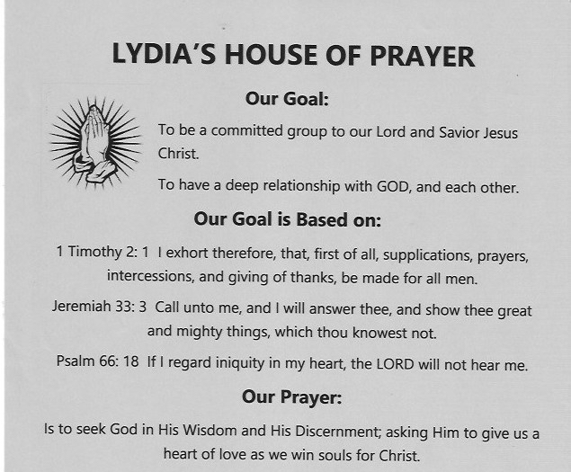 Lydia's House of Prayer poster